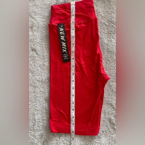 New‎ Mix Buttery Soft Biker Shorts - OS - Red - Picture 2 of 5